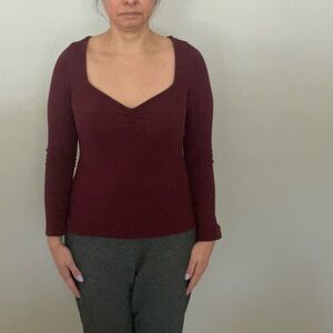 Madewell Sweetheart Neckline Ribbed Top